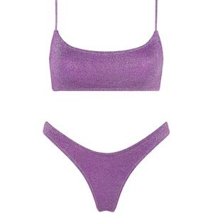 NWT Triangl Mica bikini in violet sparkle small